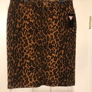 Be Girls XL Leopard Denim Skirt
